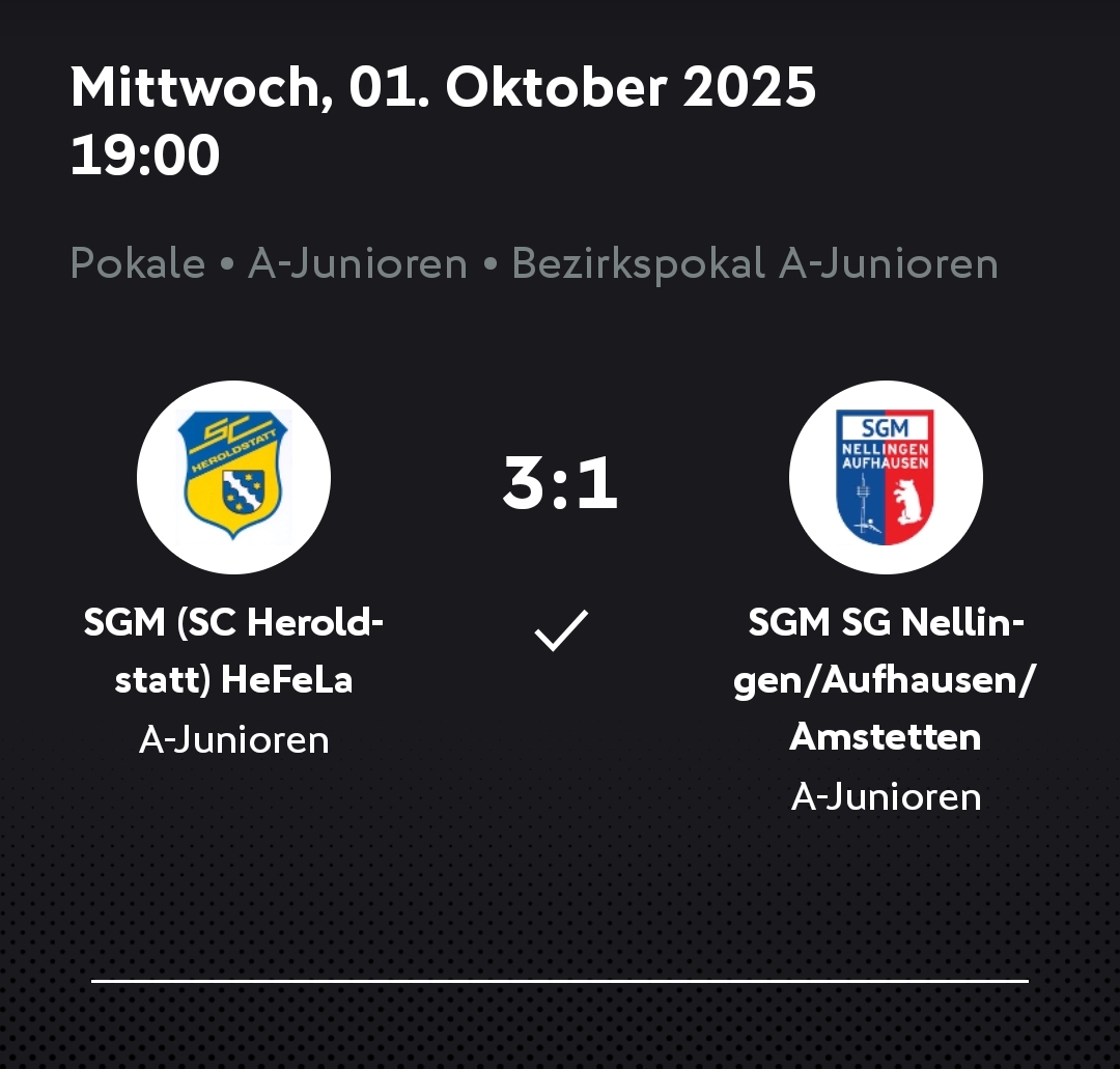 SV Amstetten Berichte A-Jugend