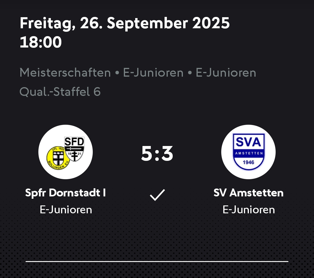 SV Amstetten Berichte E-Jugend